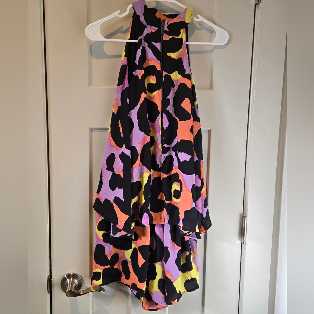 Judith March Colorful Leopard Print Romper - Picture 3 of 4